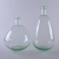 美式乡村 现代简约回收绿气泡玻璃花瓶 玻璃装饰摆件饰品j910340s