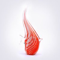 水晶玻璃摆件现代艺术家居琉璃桌面摆设工艺品 高身熏鱼琉璃摆件XSJ-89