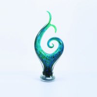 水晶玻璃摆件现代艺术家居琉璃桌面摆设工艺品 沙兰色水晶炬XSJ-105