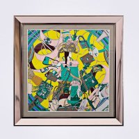 客厅装饰现代简约欧式丝巾画有框沙发背景墙卧室走廊挂画ATHYMYM111