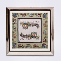 客厅装饰现代简约欧式丝巾画有框沙发背景墙卧室走廊挂画ATHYMYM007-1400