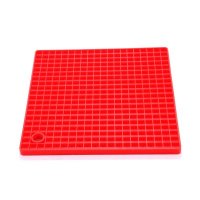 简约厨房耐高温防烫伤强摩擦红色硅胶垫XF203