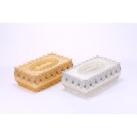 欧式奢华时尚创意蕾丝边纸抽盒高档树脂砂石纸巾盒YYJ-ZJH-001/002
