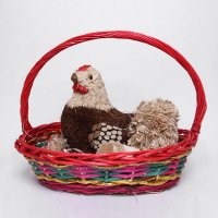 草编玩具 草编工艺品 传统手工艺 卡通玩具 卡通小鸡b-001