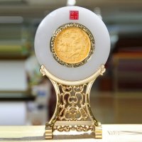 家居摆件工艺品合成玉绒沙金三阳开泰商务开业金融乔迁生日朋友送礼礼品