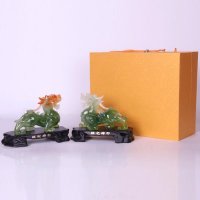 旺财旺宅翠玉对辟邪招财貔貅新店开业礼品家居风水摆件