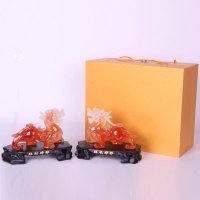旺财旺宅琥珀对辟邪招财貔貅新店开业礼品家居风水摆件