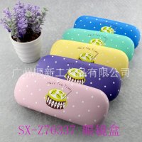 【2015夏季新款】工厂低价批发高档皮质可爱卡通小清新学生眼镜盒