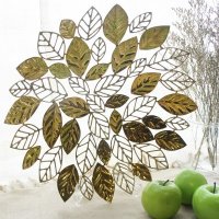 印度进口/铜制品/亮金叶子镂空/水果盘/摆件/家居工艺品/餐厅