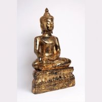 坐佛仿古铜衣包金 东南亚佛像摆件家居装饰品泰式坐佛摆设泰国工艺品F4-0012