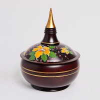 彩绘尖顶果盒 东南亚风格泰国工艺收纳盒S3-0052