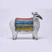 北欧油画印象绵羊摆件 彩绘树脂 欧式后现代家居饰品艺术摆设CF170233-A10