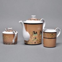 歌德式系列陶瓷咖啡壶糖盅奶罐烤花茶具套装软装饰品摆件TC-14-GDS01