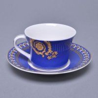 现代欧式皇室风系列咖啡杯碟景德镇高档白色烤花陶瓷杯碟套装TC-14-HSF004