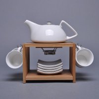 简约现代白色+木制陶瓷 白色+木制RP-YTC008