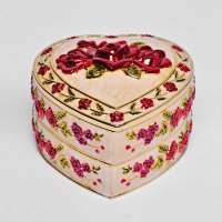 欧式首饰盒古典饰品盒心形复古耳环耳钉戒指盒YZ--126