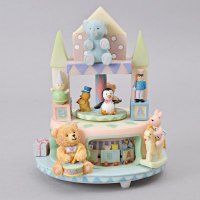 树脂音乐盒 动物园林字母火车小城堡生日礼物小朋友女友礼物 创意欧式音乐盒（不含木架费）MP-2103