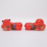 中国风古典摆设结婚礼物中国红家居装饰品摆件喜鱼福娃26020