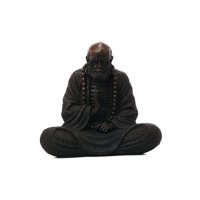 中式纯铜宗教信仰摆件褐色静坐达摩LWT-10018